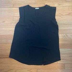 Pleione black short sleeve blouse size large